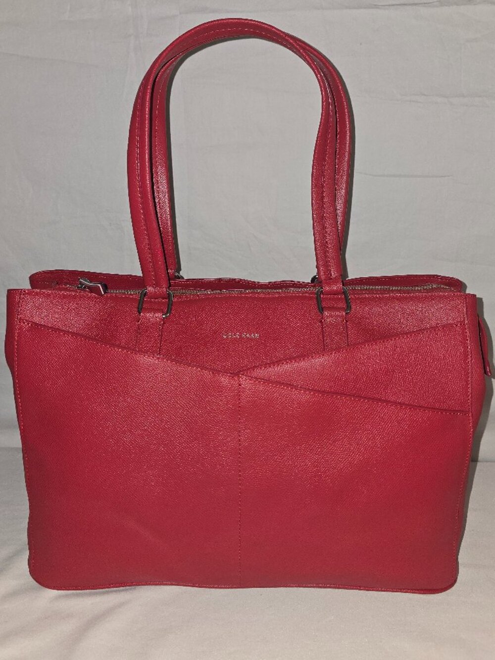 Cole Haan American Airlines Flight Attendant Large Red Leather Travel Tote NWT